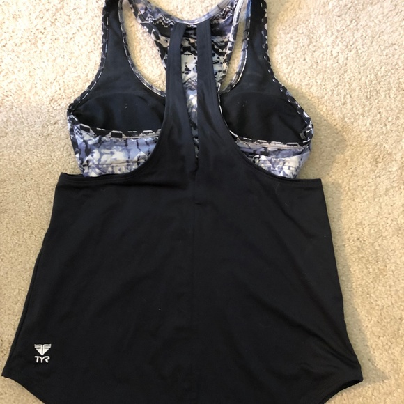 Womens Black Tankini Top - Picture 2 of 3